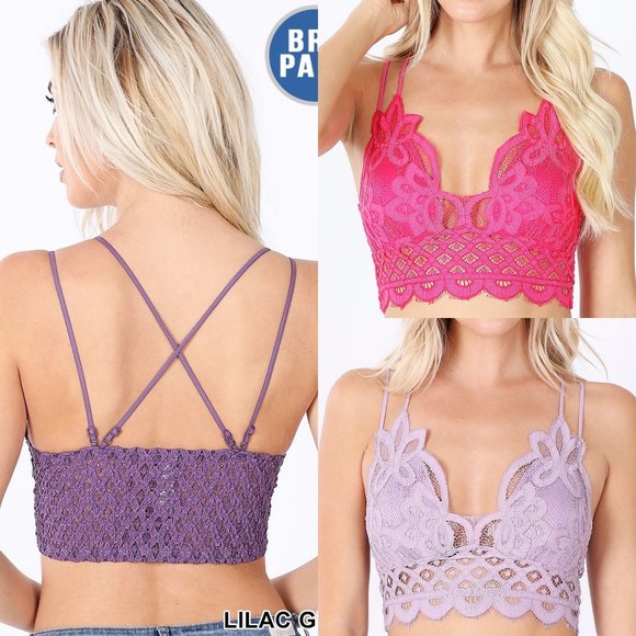 lilac bralette crop top